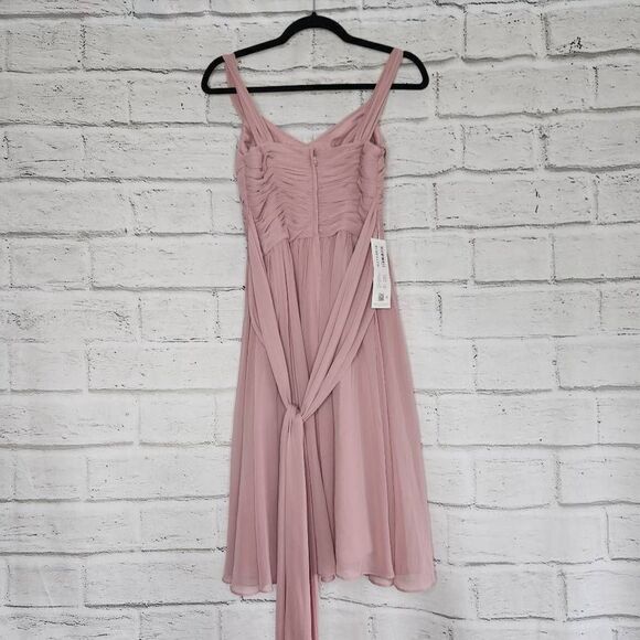Azazie Mikaela Sleeveless Bridesmaid Dress Dusty Rose Size A2 - Picture 5 of 12
